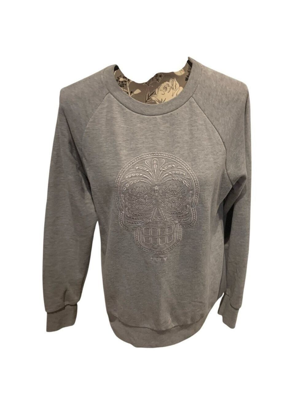 OBEY Gray Sugar Skull Sweatshirt size medium